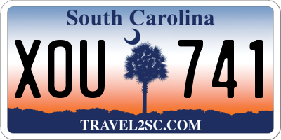 SC license plate XOU741