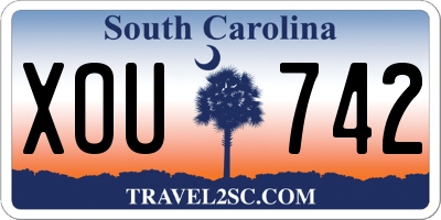 SC license plate XOU742