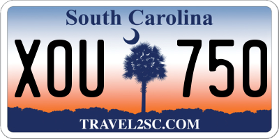 SC license plate XOU750
