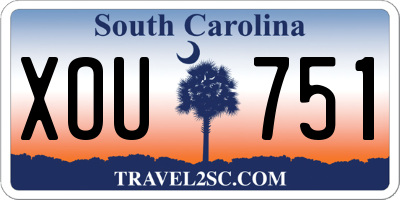 SC license plate XOU751