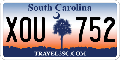 SC license plate XOU752