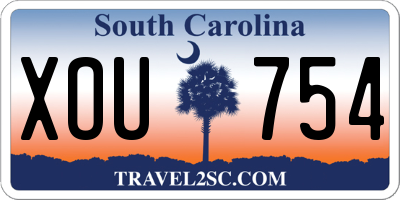 SC license plate XOU754