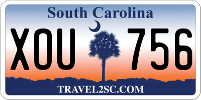 SC license plate XOU756