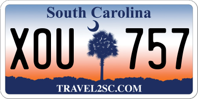 SC license plate XOU757