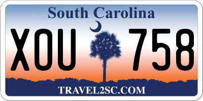 SC license plate XOU758