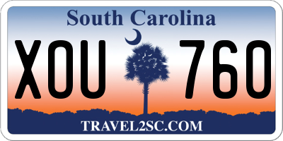 SC license plate XOU760