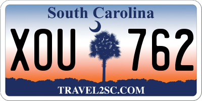 SC license plate XOU762