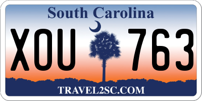SC license plate XOU763
