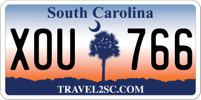 SC license plate XOU766