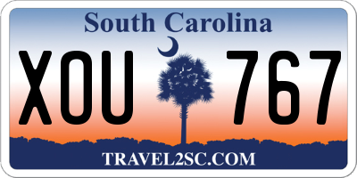 SC license plate XOU767