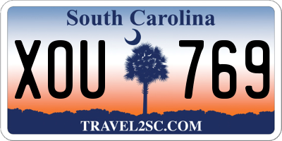 SC license plate XOU769