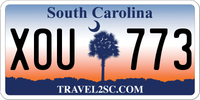 SC license plate XOU773