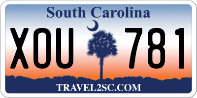SC license plate XOU781