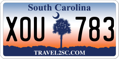 SC license plate XOU783