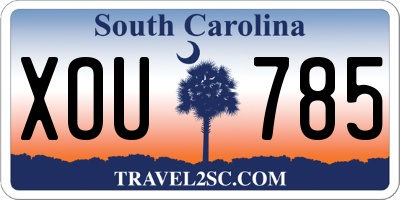 SC license plate XOU785