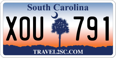 SC license plate XOU791