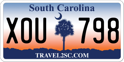 SC license plate XOU798