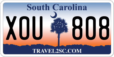 SC license plate XOU808