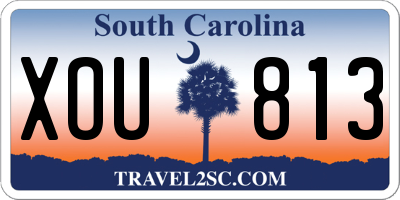 SC license plate XOU813
