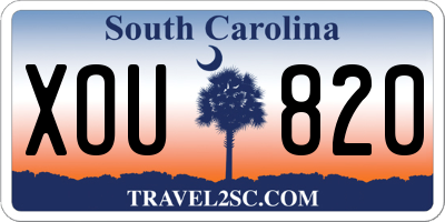 SC license plate XOU820