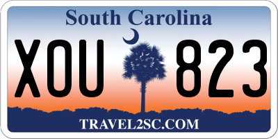 SC license plate XOU823