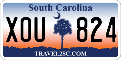 SC license plate XOU824