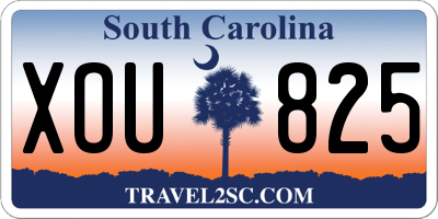 SC license plate XOU825