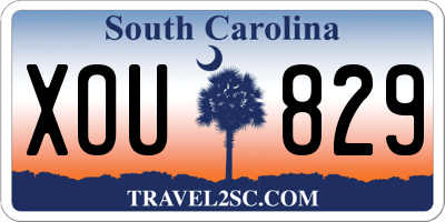 SC license plate XOU829
