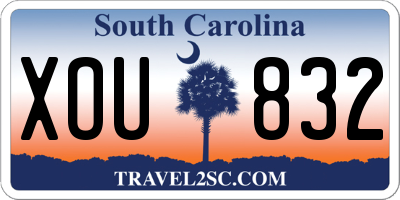 SC license plate XOU832