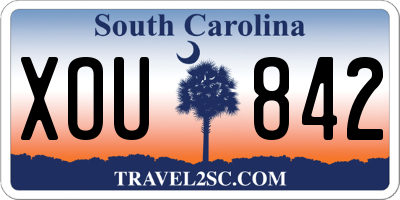 SC license plate XOU842
