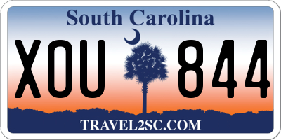 SC license plate XOU844