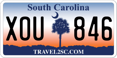 SC license plate XOU846