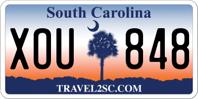 SC license plate XOU848