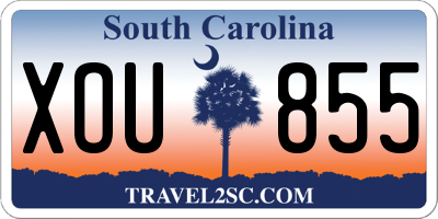 SC license plate XOU855