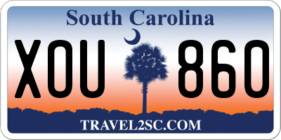 SC license plate XOU860