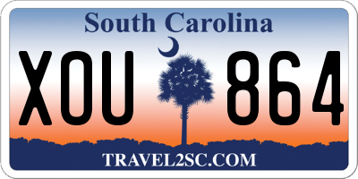 SC license plate XOU864