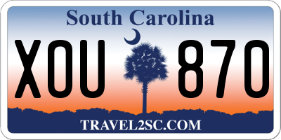 SC license plate XOU870