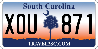SC license plate XOU871