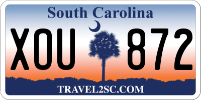 SC license plate XOU872