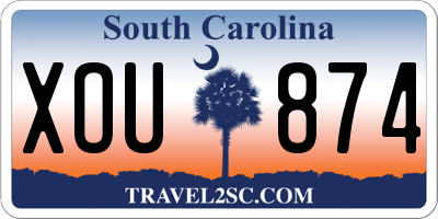 SC license plate XOU874