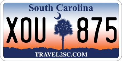 SC license plate XOU875