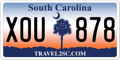 SC license plate XOU878