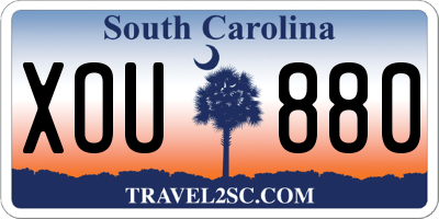 SC license plate XOU880