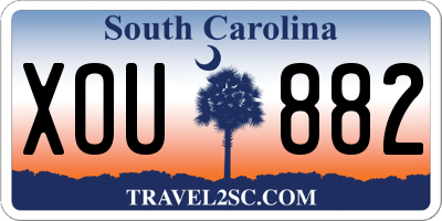 SC license plate XOU882