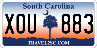 SC license plate XOU883