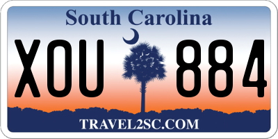 SC license plate XOU884