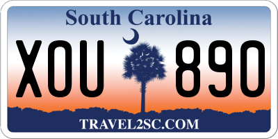 SC license plate XOU890