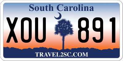 SC license plate XOU891