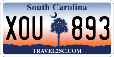 SC license plate XOU893