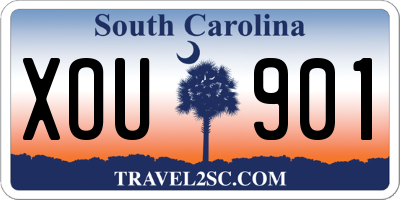 SC license plate XOU901